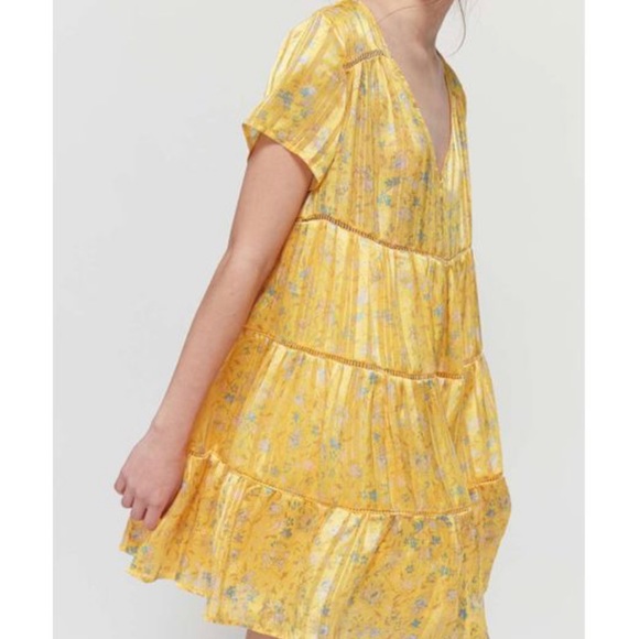UO Pippa Chiffon Tiered Mini Dress - Picture 5 of 5